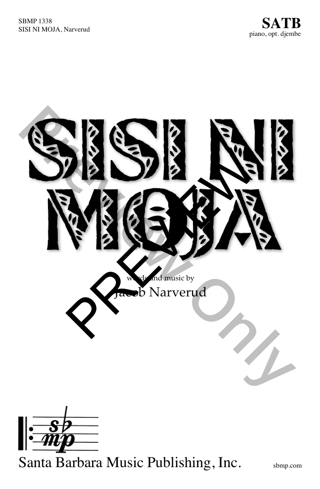 Sisi Ni Moja Satb By Jacob Narverud J W Pepper Sheet Music
