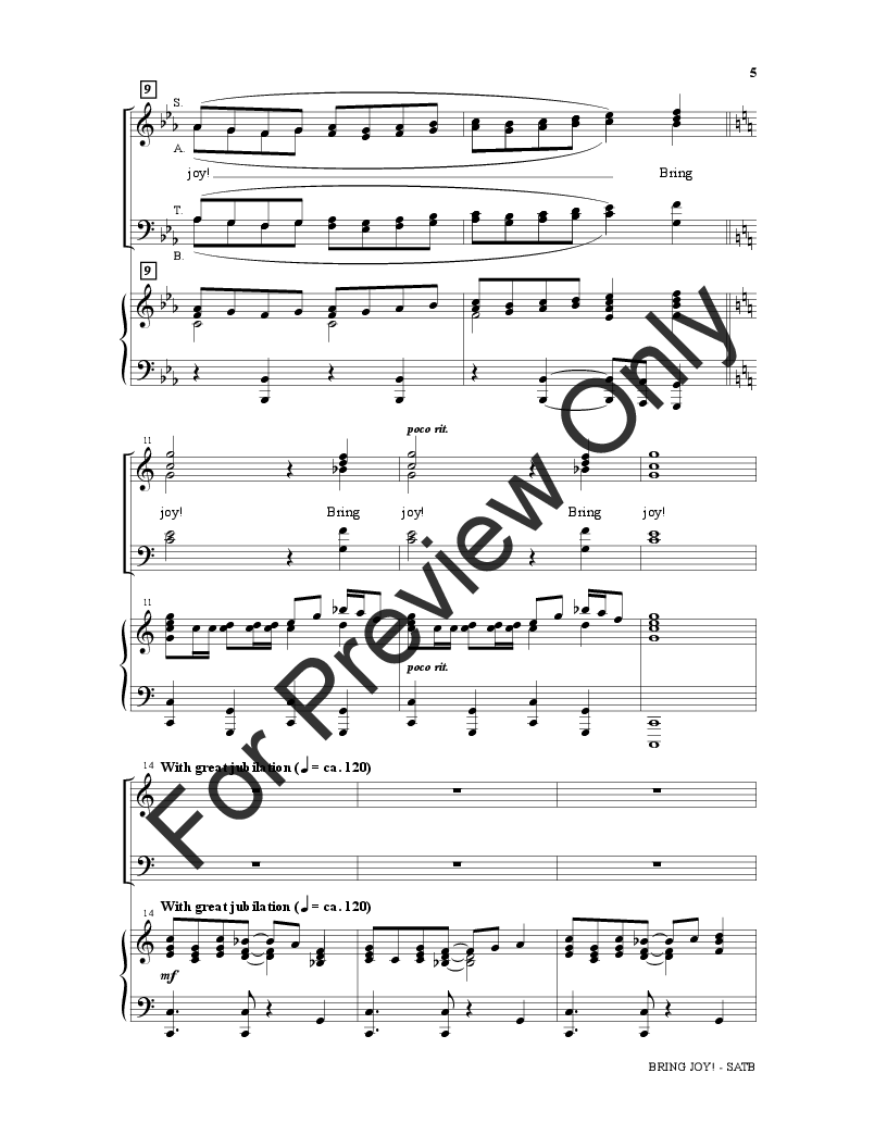 Bring Joy! (SATB ) by Joseph M. Martin| J.W. Pepper Sheet Music