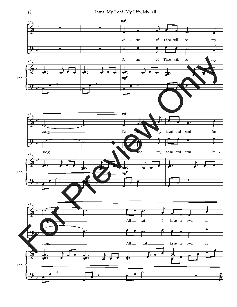 Jesus, My Lord, My Life, My All (Two-Part Mixed&n | J.W. Pepper Sheet Music