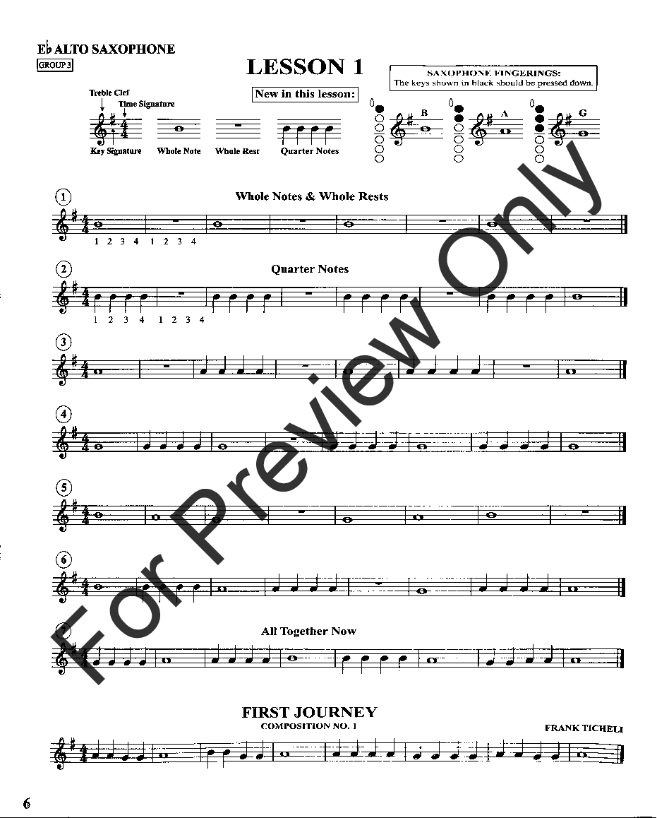 matter composition 6 exercises of Tic Matter  Sax Sheet Pepper Music ) (Alto  Frank J.W. by Making Music