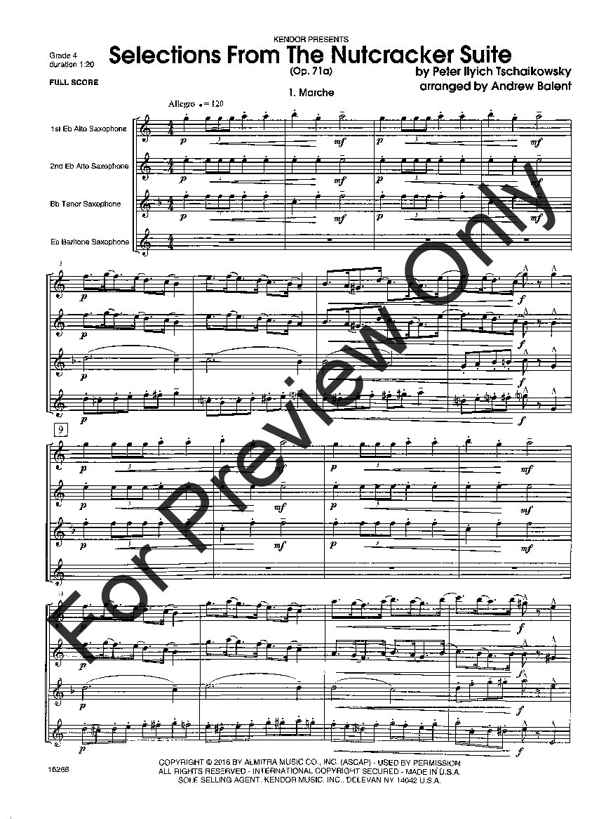 Selections From The Nutcracker Suite, Op. 71a (Sa | J.W. Pepper Sheet Music