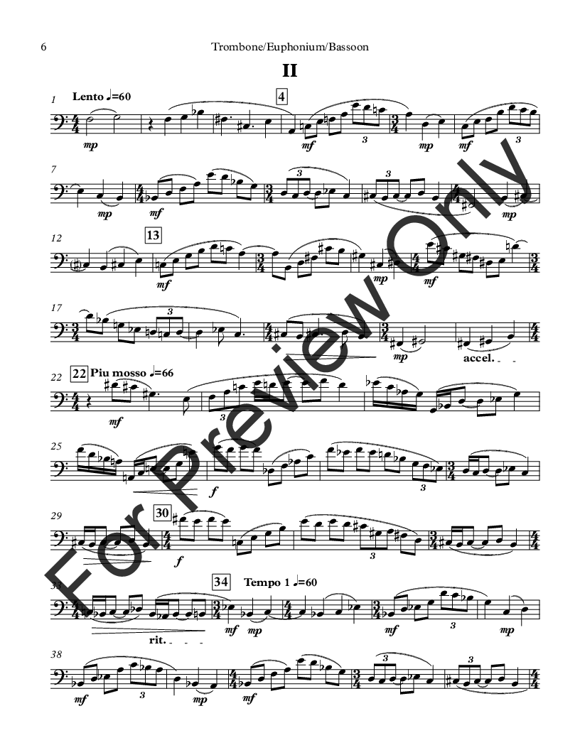 Sonatina for Unaccompanied Trombone, Euphonium or | J.W. Pepper Sheet Music