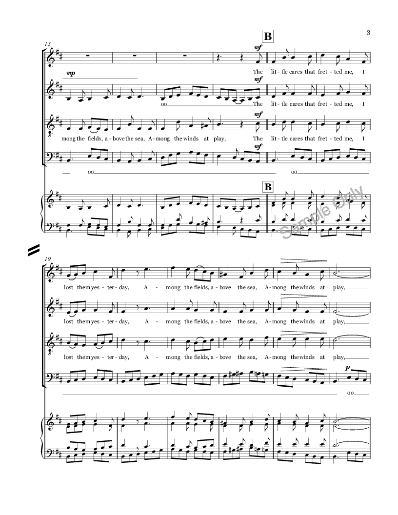 Out in the Fields (SATB ) by Wendell Glick| J.W. Pepper Sheet Music