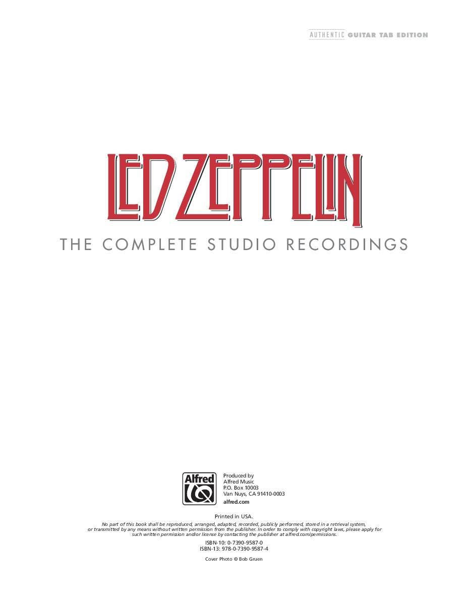 Led Zeppelin: The Complete Studio Recordings by L | J.W. Pepper Sheet Music