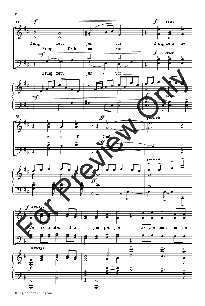 Bring Forth the Kingdom (SATB ) by Marty Hau | J.W. Pepper Sheet Music