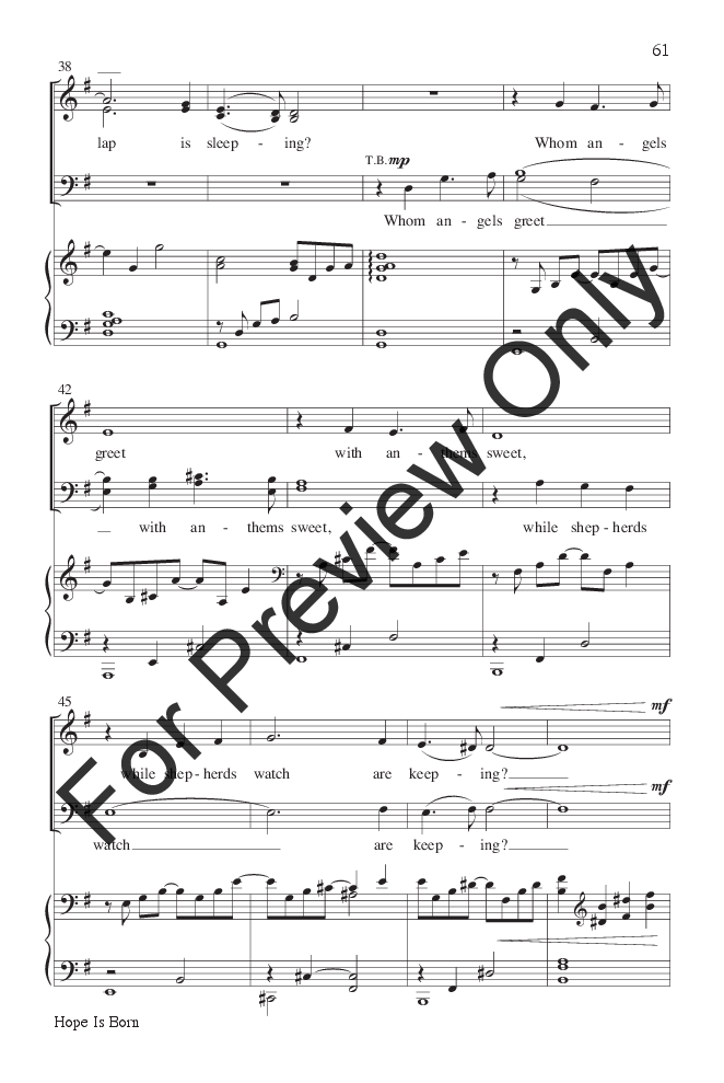 Hope Satb Choral Score By Joel Raney Jw Pepper Sheet Music 5844