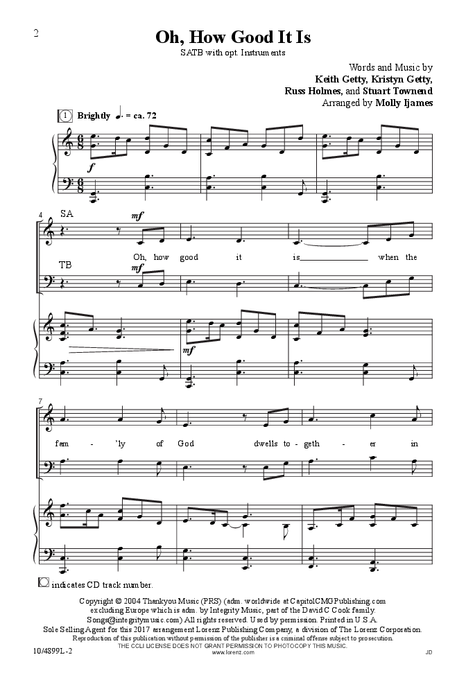 Oh, How Good It Is (SATB ) by Keith Getty, K J.W. Pepper Sheet Music