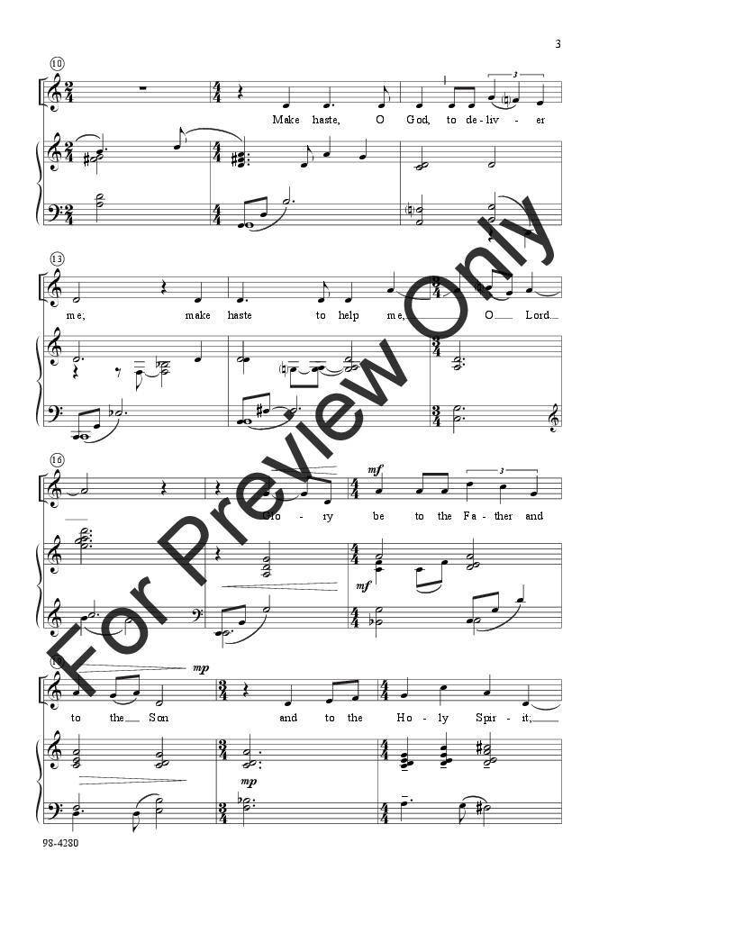 O Lord, Open My Lips (Unison ) by David von | J.W. Pepper Sheet Music