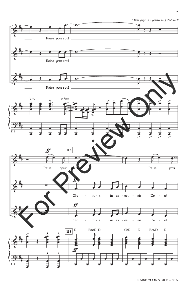 Raise Your Voice Ssa By Alan Menken And Gle J W Pepper Sheet Music