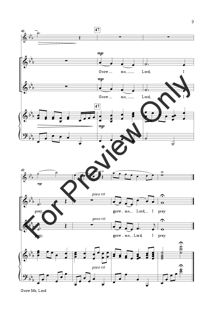 Grow Me, Lord (Unison/Two-Part ) by Ruth Ela | J.W. Pepper Sheet Music