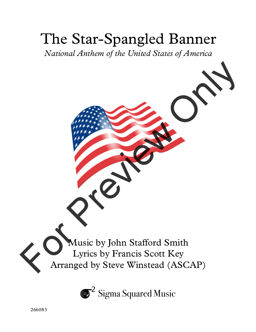 The Star-Spangled Banner by John Stafford Smith / | J.W. Pepper Sheet Music