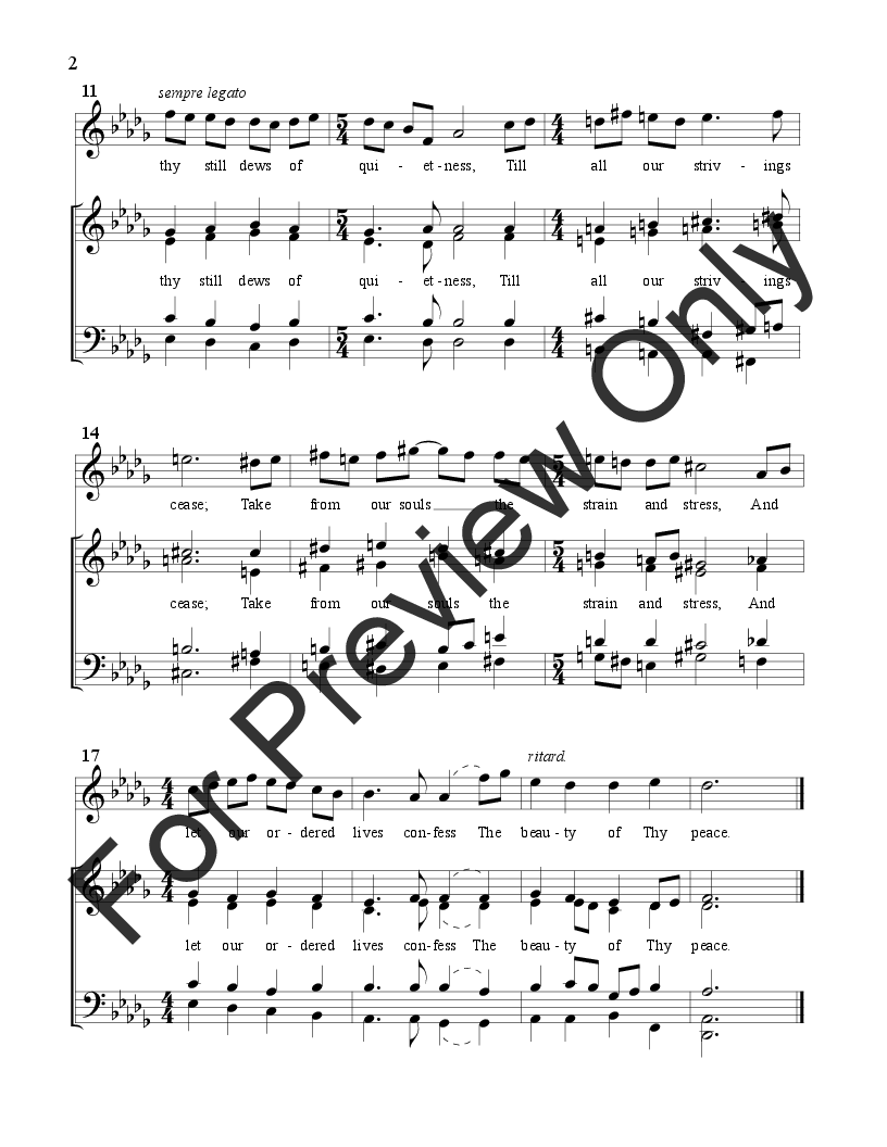 O Sabbath Rest of Galilee (SATB ) by John Ne | J.W. Pepper Sheet Music