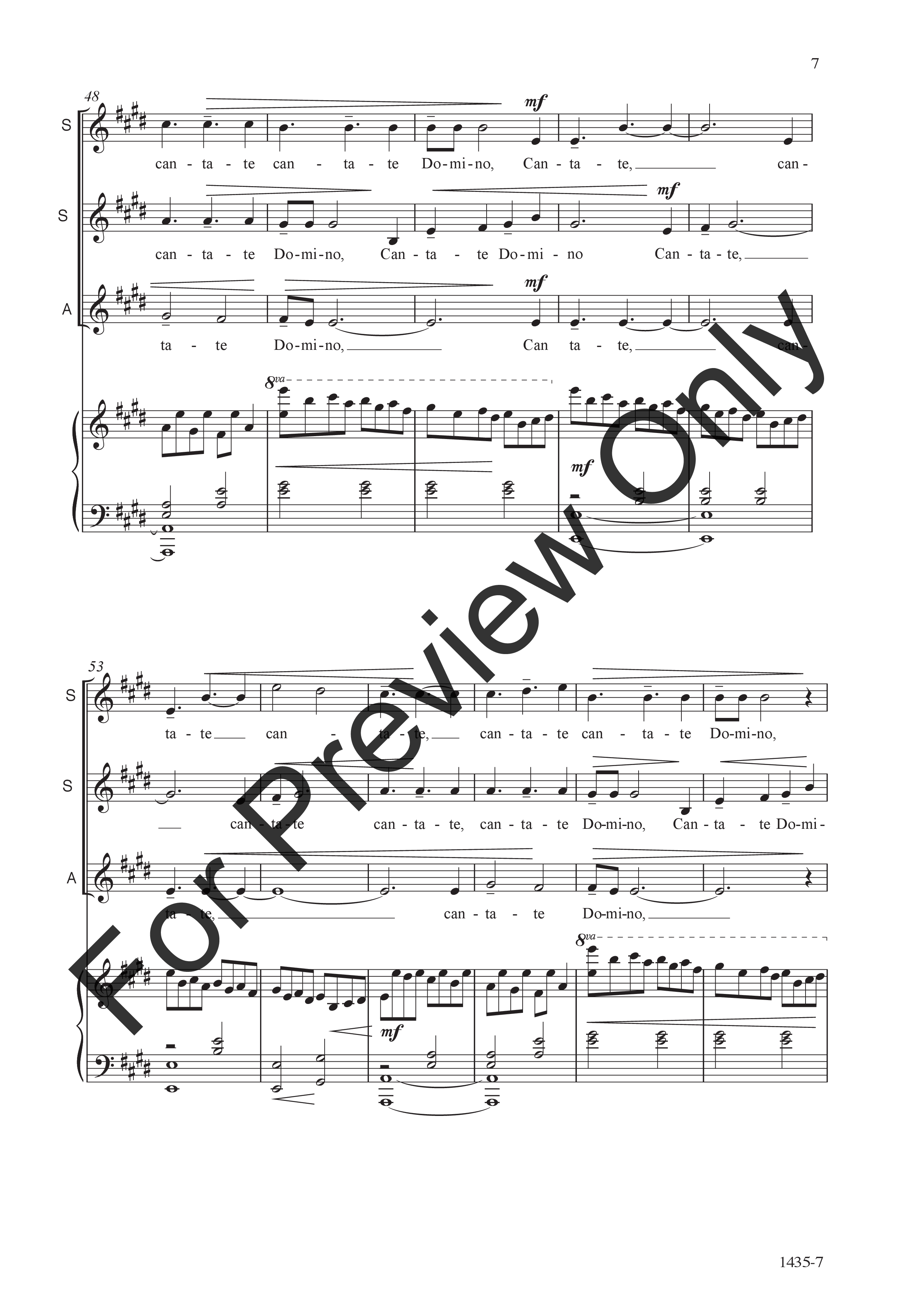 Cantate Domino (SSA ) by Charlotte Botha| J.W. Pepper Sheet Music