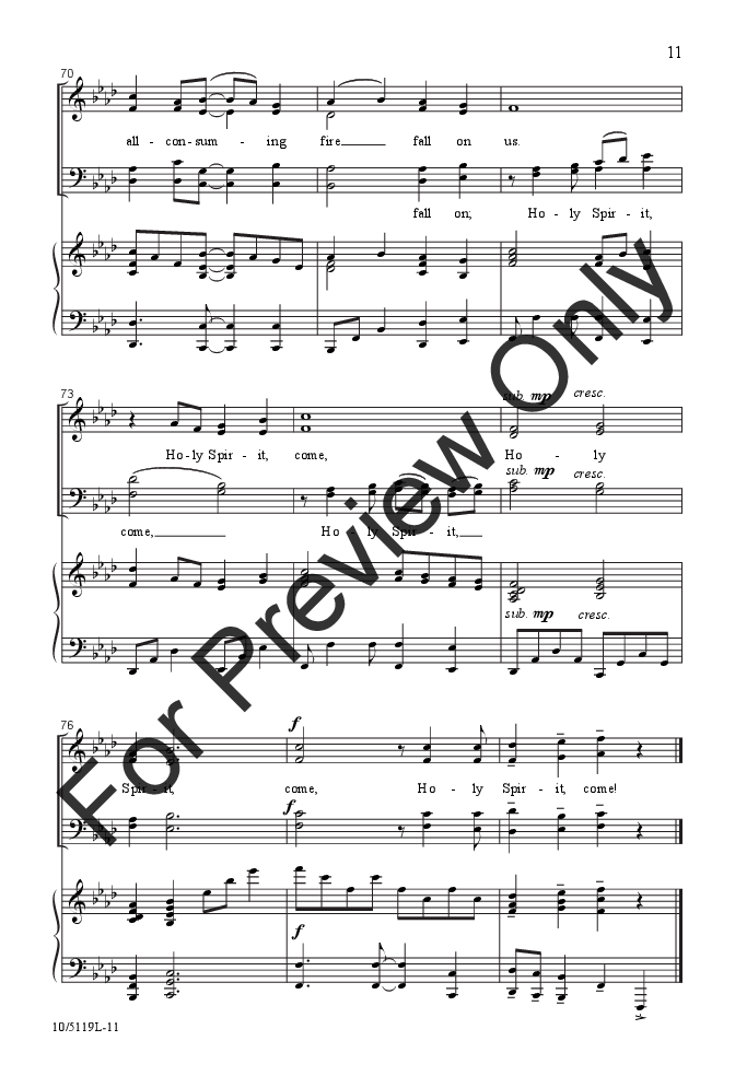 Come, Holy Spirit (SATB ) by Victor C. Johns | J.W. Pepper Sheet Music