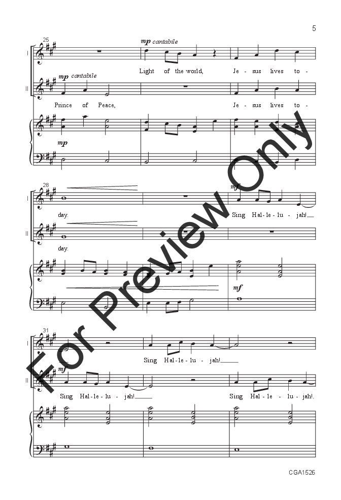 Sing Hallelujah Two Part By Mark Burrows Jw Pepper Sheet Music 3831
