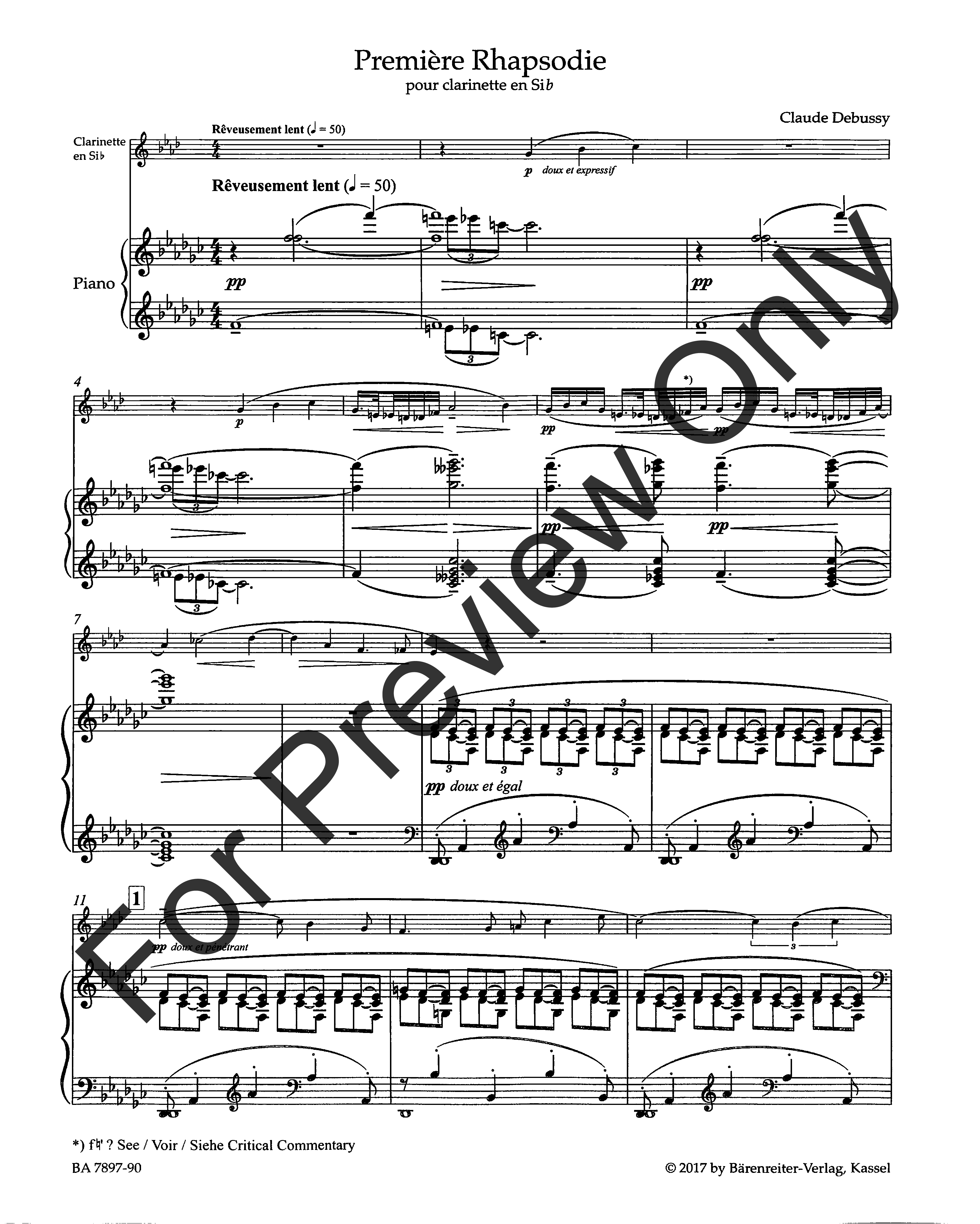 Premiere Rhapsodie (Clarinet Solo with Piano | J.W. Pepper Sheet Music