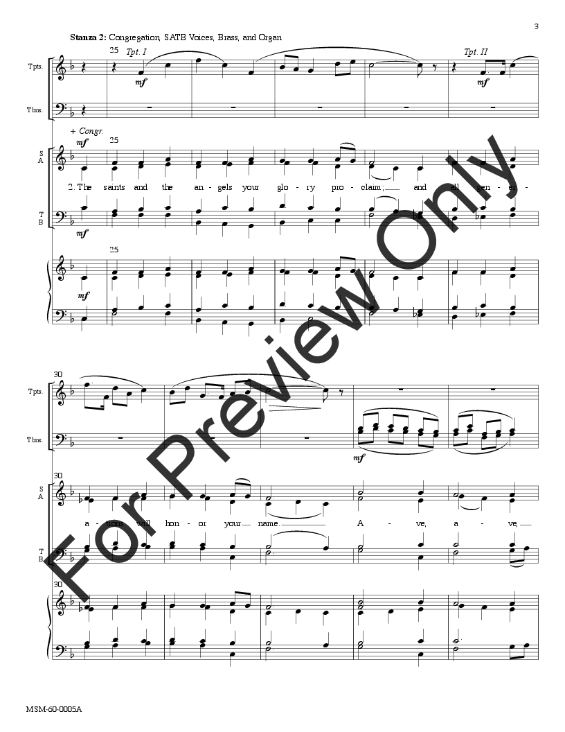 Immaculate Mary (Full Score ) by Paul M. Fre | J.W. Pepper Sheet Music