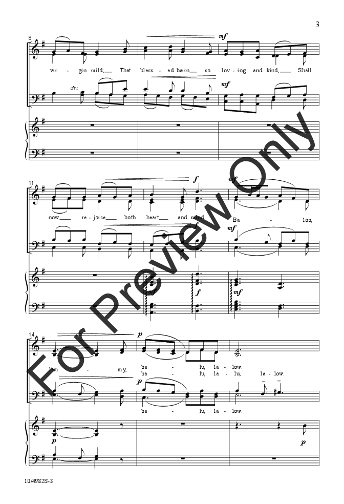 Baloo Lammy (SATB ) by Franklin D. Ashdown| J.W. Pepper Sheet Music