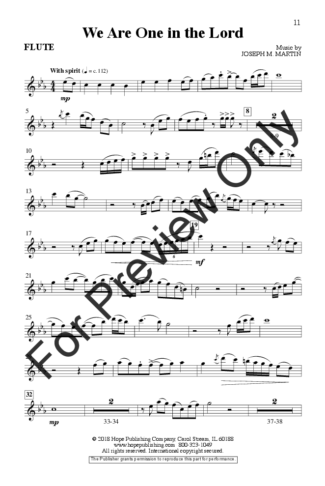 We Are One in the Lord (SATB with opt. Flute | J.W. Pepper Sheet Music