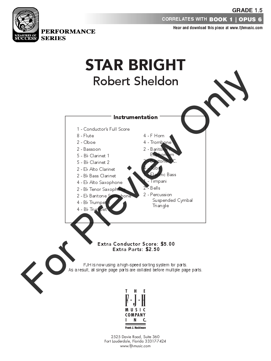 Star Bright By Robert Sheldon Jw Pepper Sheet Music