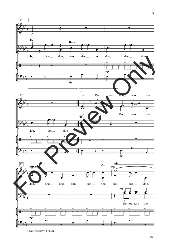 Do Not Pass Me By (SATB ) arr. Bradley Ellin | J.W. Pepper Sheet Music