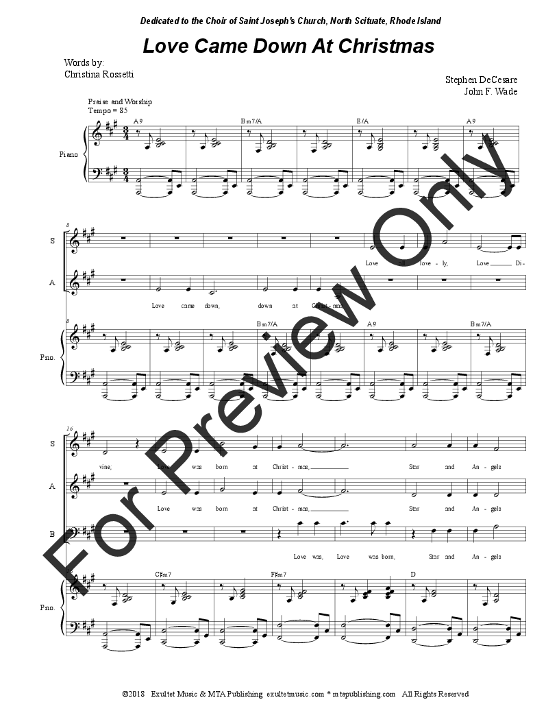 Love Came Down at Christmas: A Christmas Musical | J.W. Pepper Sheet Music