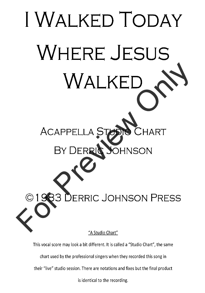 I Walked Today Where Jesus Walked (SATB ) by | J.W. Pepper Sheet Music