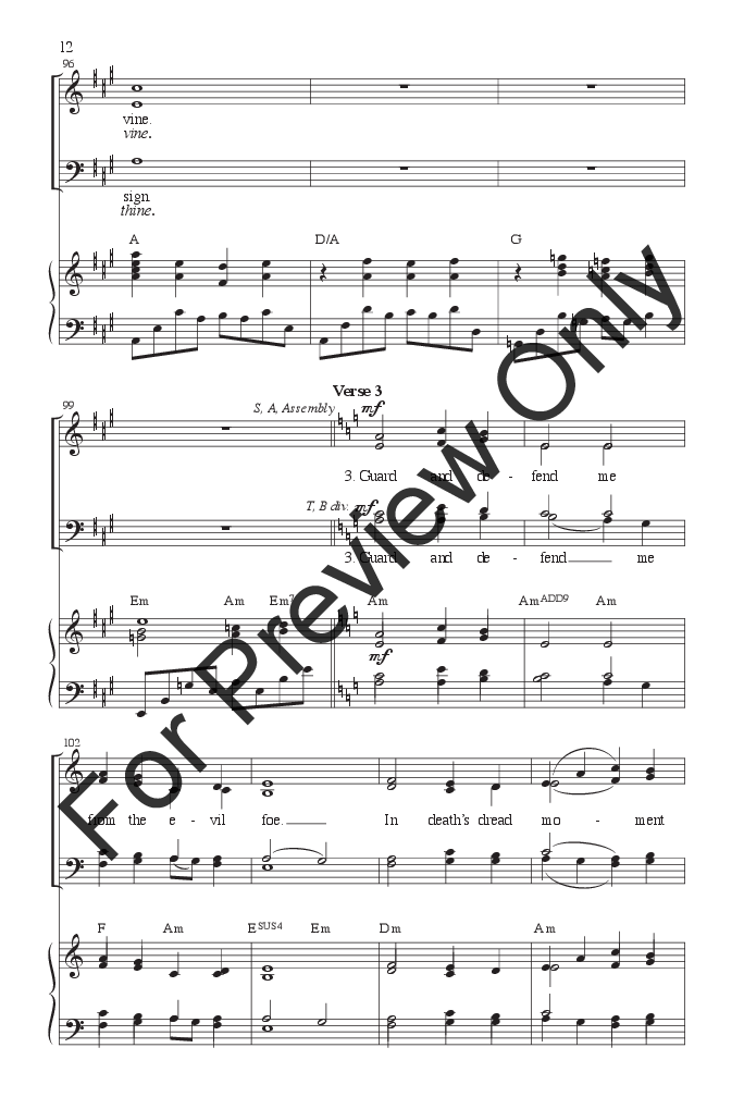 O Sacrament Most Holy (SATB ) by Michael J. | J.W. Pepper Sheet Music