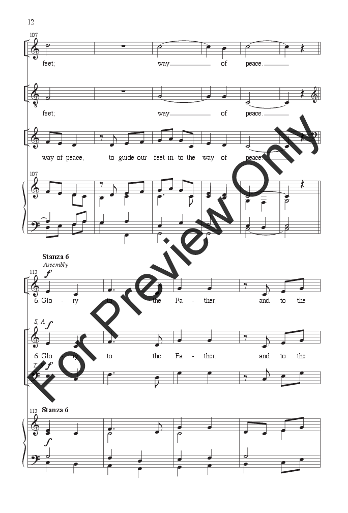 Gospel Canticle Of Zechariah Satb By Mich Jw Pepper Sheet Music