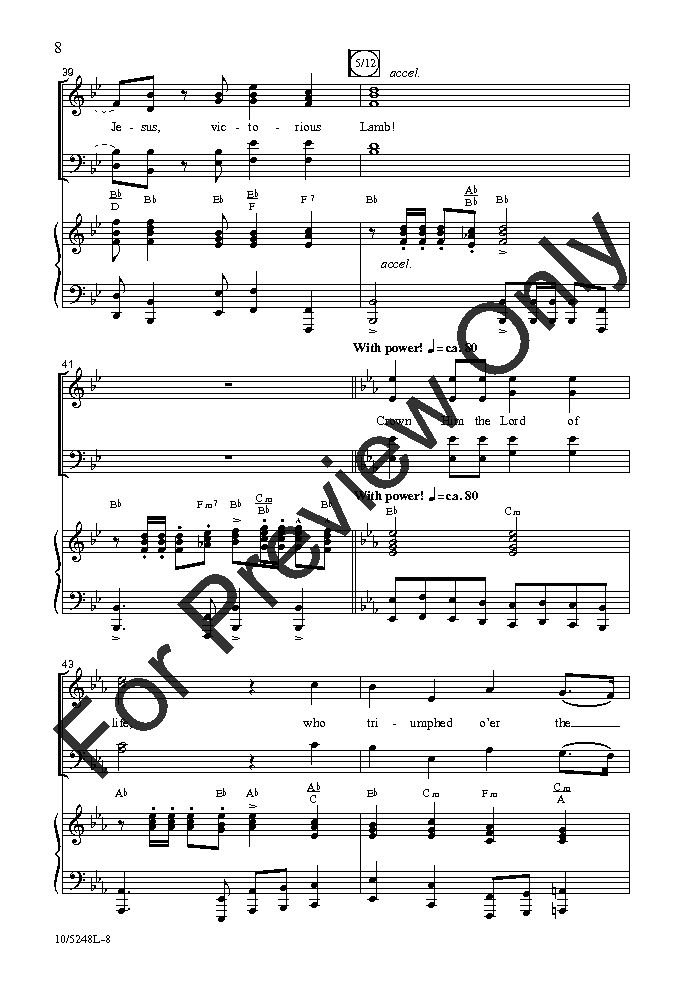 Jesus, Victorious Lamb! (SATB ) by Marty Par | J.W. Pepper Sheet Music