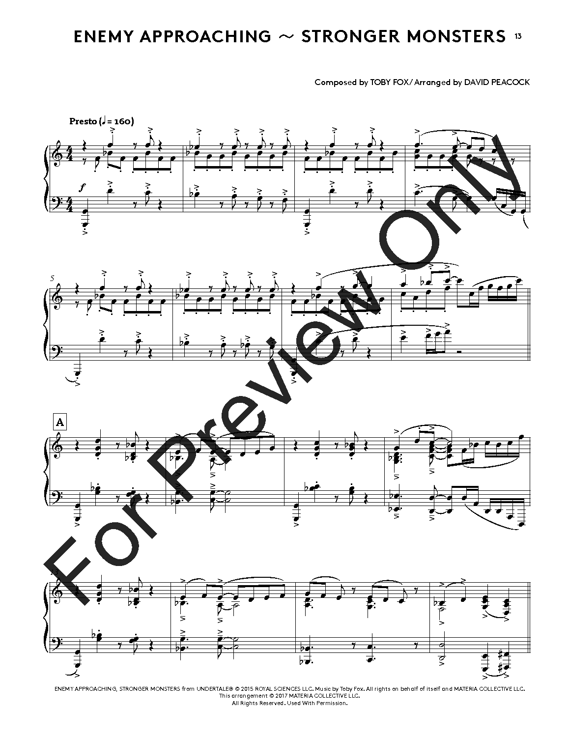 Undertale Piano Collections 2 By Toby Fox Arr Da J W Pepper Sheet Music