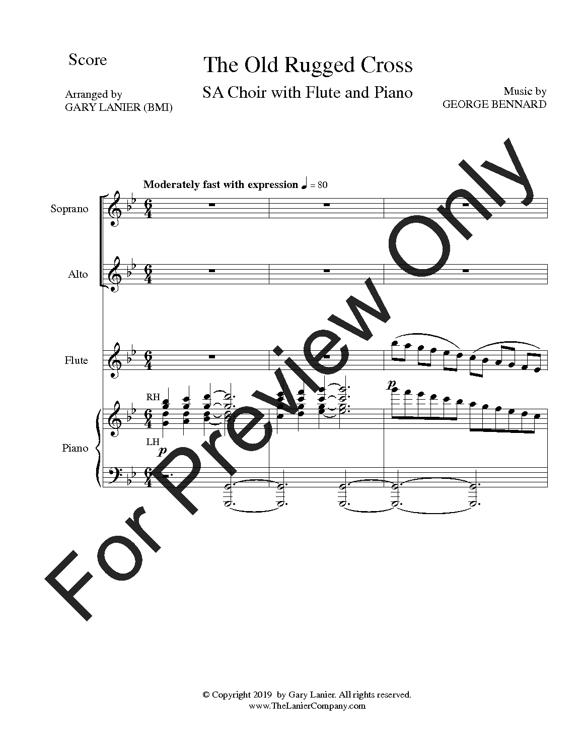 The Old Rugged Cross (SA ) by George Bennard | J.W. Pepper Sheet Music