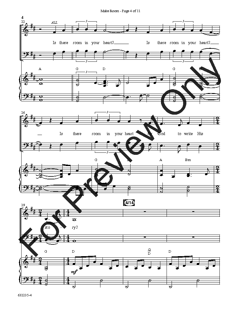 Make Room Satb By Matt Maher Mark Hall J W Pepper Sheet Music