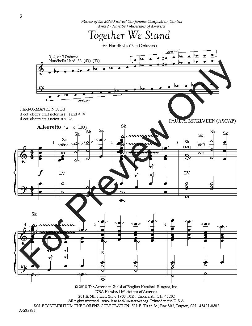 Together We Stand By Paul Mcklveen Jw Pepper Sheet Music