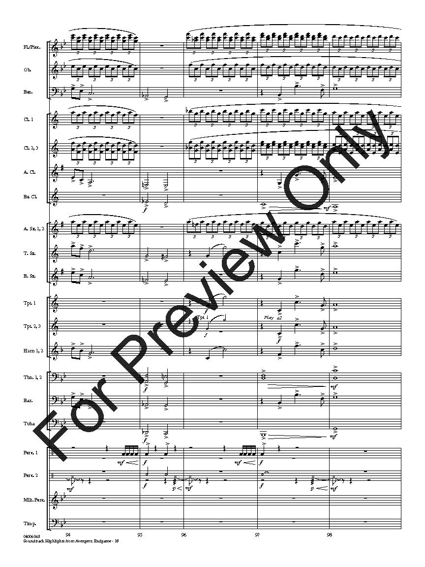 Avengers Endgame Arr Michael Brown Jw Pepper Sheet Music