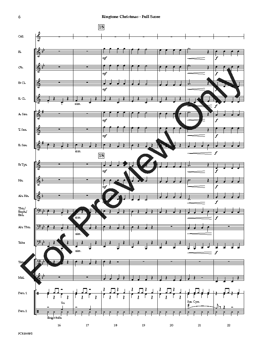 Ringtone Christmas Arr Tyler Arcari J W Pepper Sheet Music