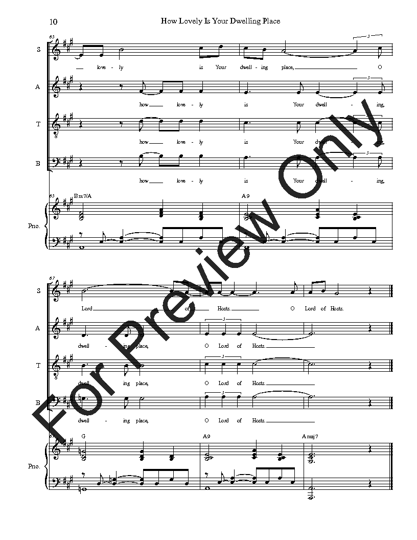 How Lovely Is Your Dwelling Place (SATB ) by | J.W. Pepper Sheet Music