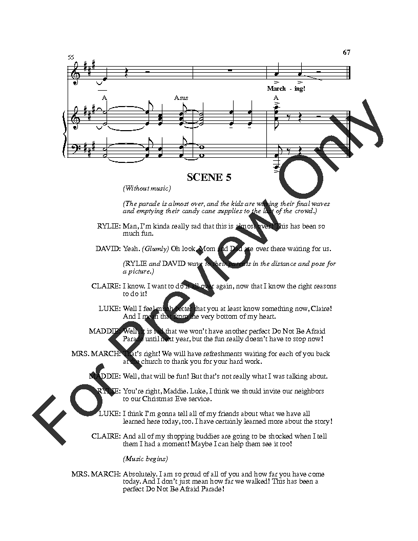 Do Not Be Afraid Parade Unison Choral Score J W Pepper Sheet Music - cruisin down the street in my 64 roblox id code