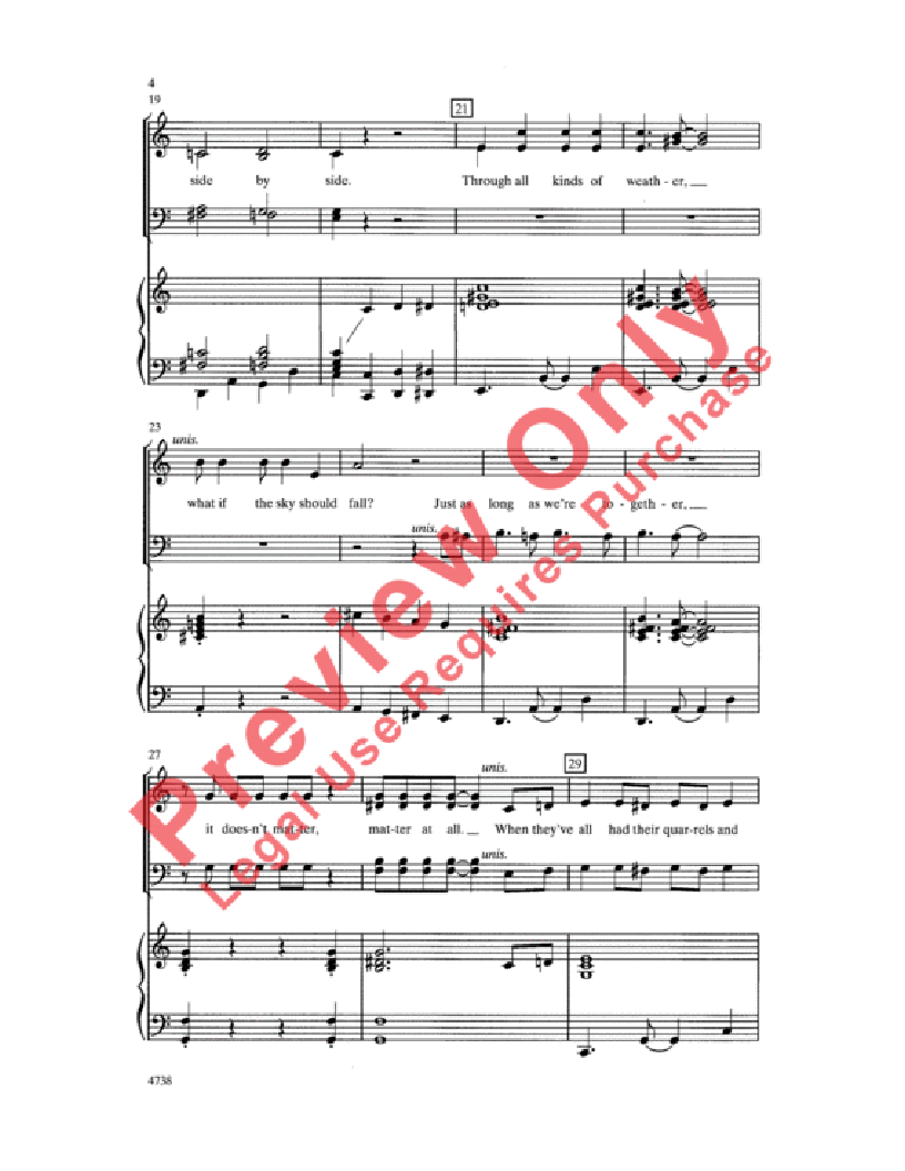 Side By Side Satb Arr Jay Althouse Jw Pepper Sheet Music 