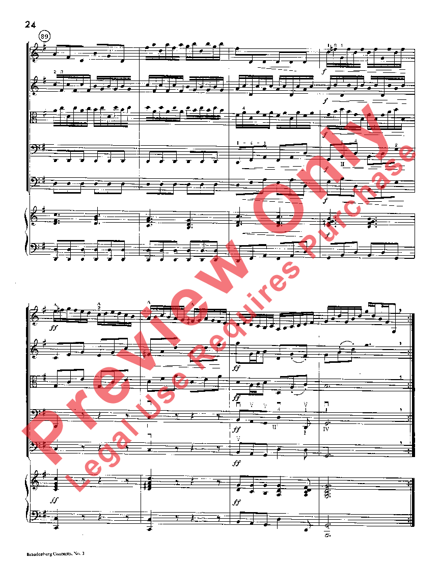 Brandenburg Concerto No. 3 By J.S. Bach/arr. Merl | J.W. Pepper Sheet Music