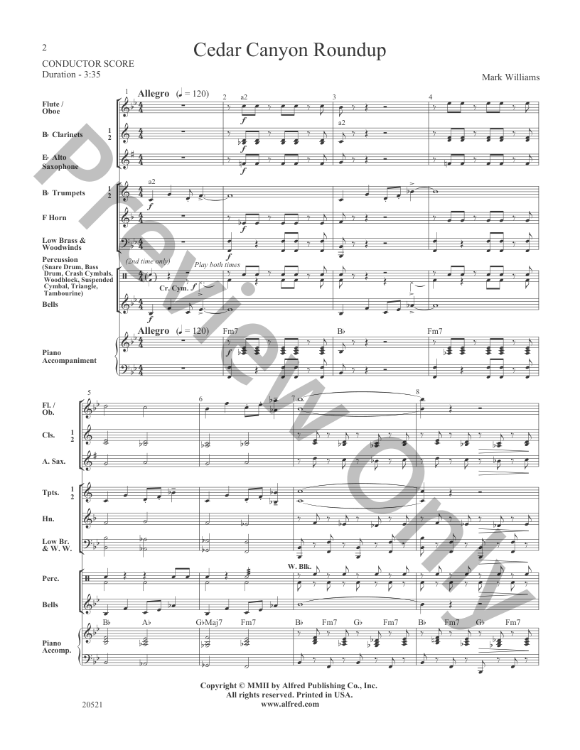 Cedar Canyon Roundup by Mark Williams| J.W. Pepper Sheet Music