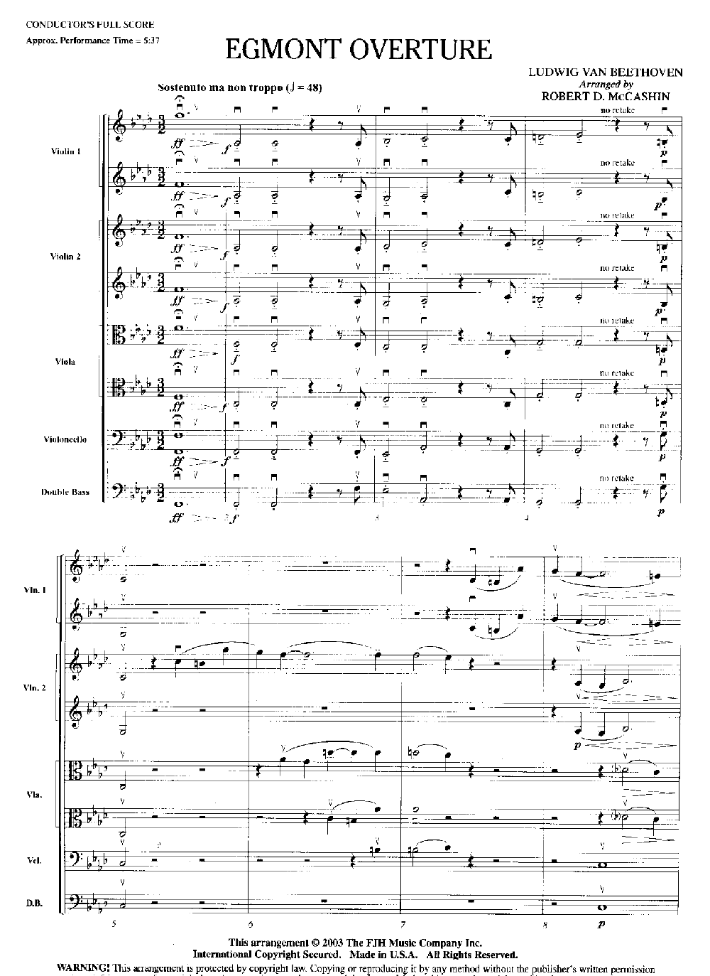 Egmont Overture by Beethoven/arr. Robert D. McCas | J.W. Pepper Sheet Music