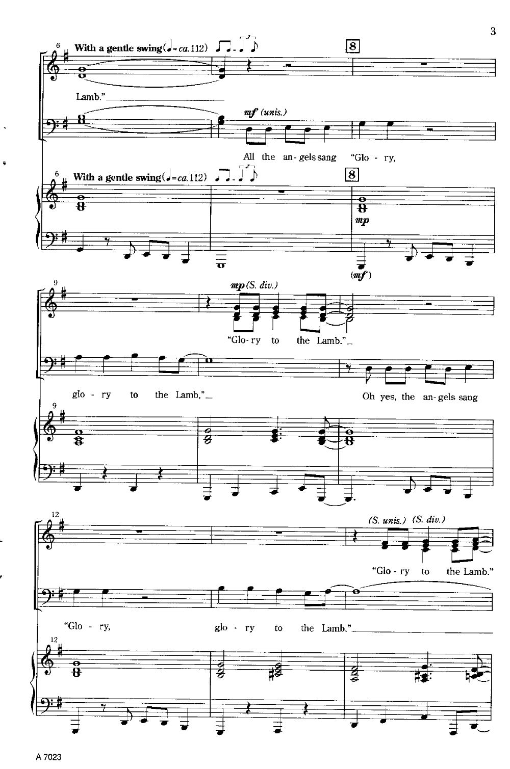 Glory to the Lamb (SATB ) by PRICE, N / BESI | J.W. Pepper Sheet Music