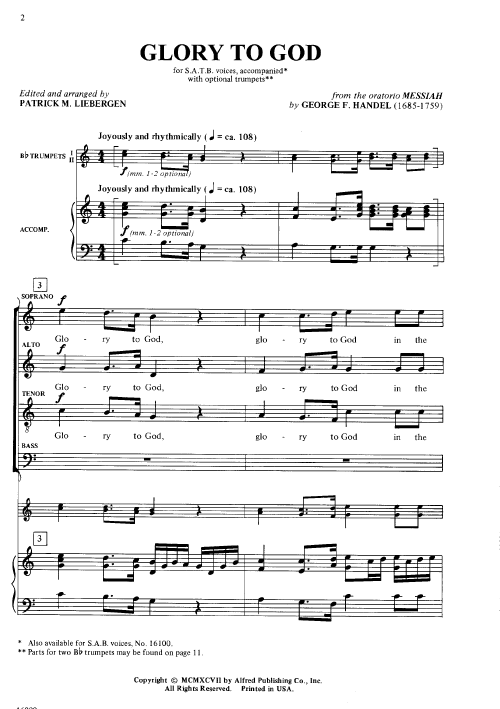 Glory to God (SATB ) | J.W. Pepper Sheet Music