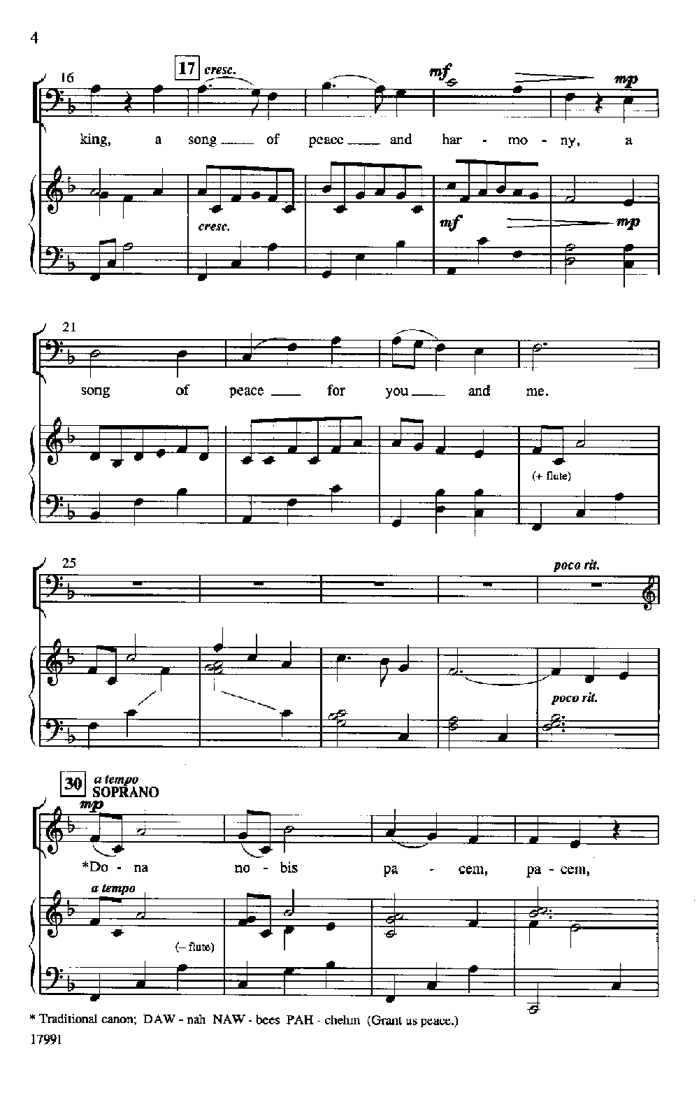 Christmas Peace Canon (SATB ) by Jean Anne S | J.W. Pepper Sheet Music