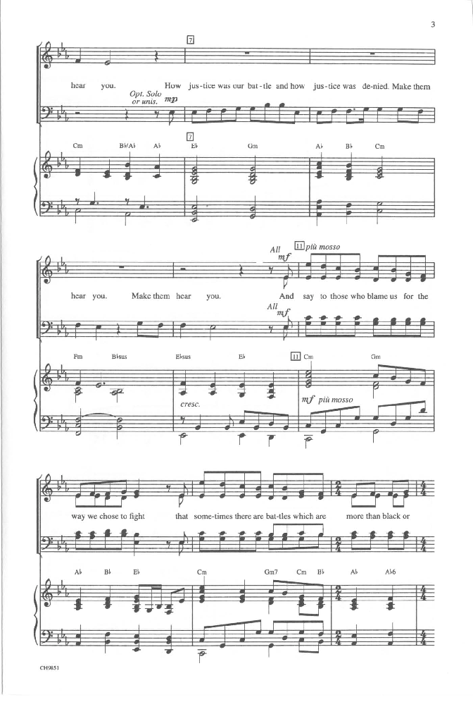 Make Them Hear You (SATB ) by Lynn Ahrens & | J.W. Pepper Sheet Music