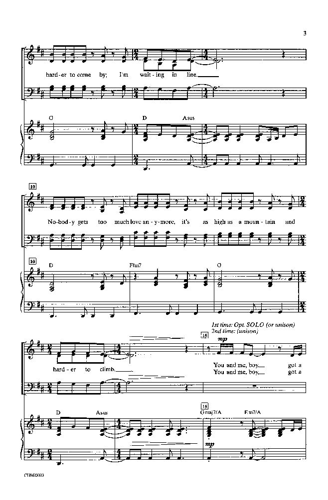 Too Much Heaven (SATB ) arr. Jeff Funk| J.W. Pepper Sheet Music