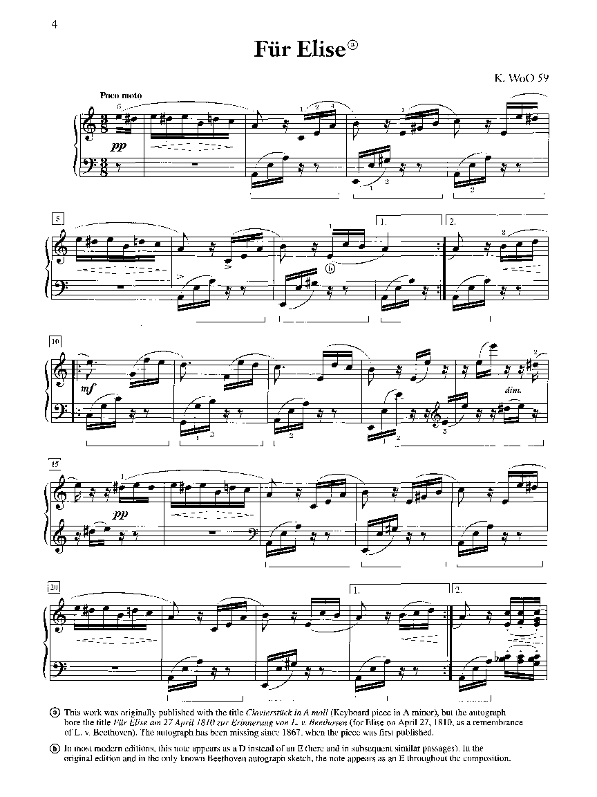 Fur Elise by Beethoven/ | J.W. Pepper Sheet Music