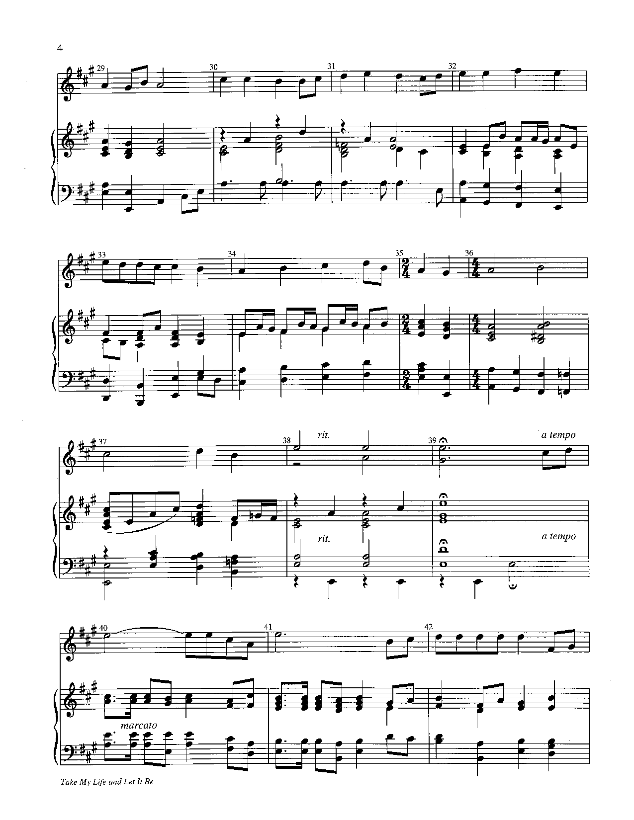 Take My Life And Let It Be By Anderson C Jw Pepper Sheet Music