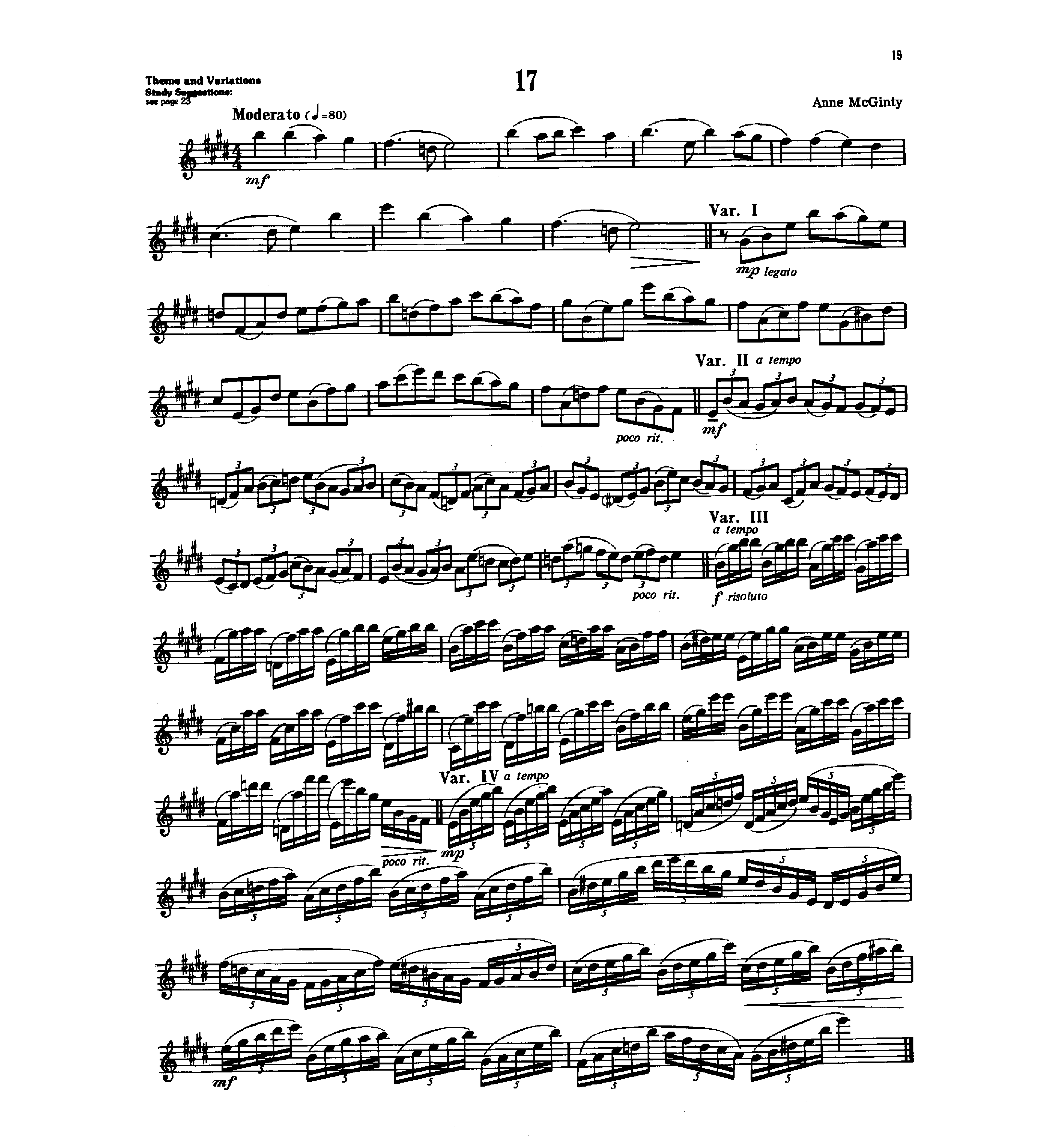 20 Etudes for Flute (Flute Method ) by J.W. Pepper Sheet Music